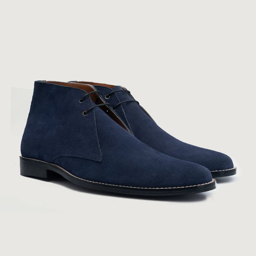 Corry Chukka Midnight Azul Suede Leather Boots para Hombre
