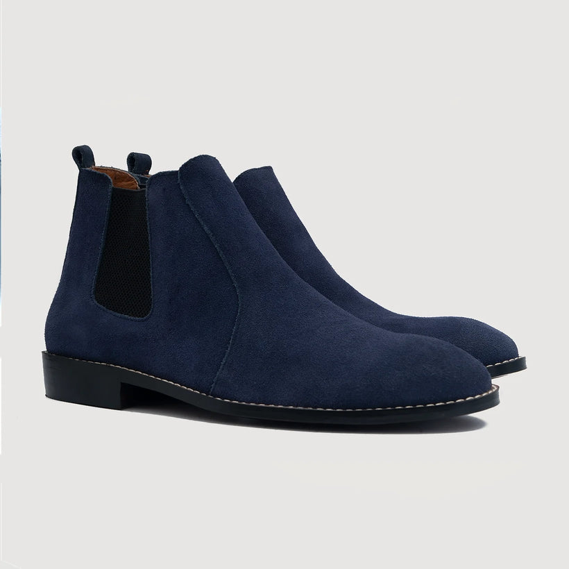 Clarkson Chelsea Midnight Azul Suede Leather Boots para Hombre