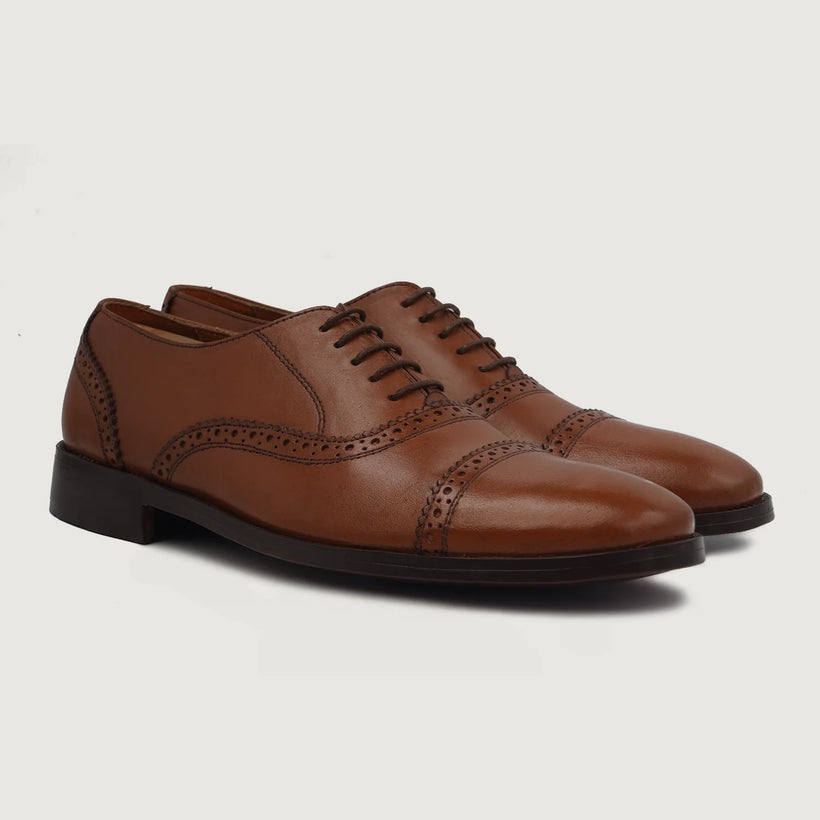 Grisson Brogues Oxford Tostado Leather Shoes para Hombre