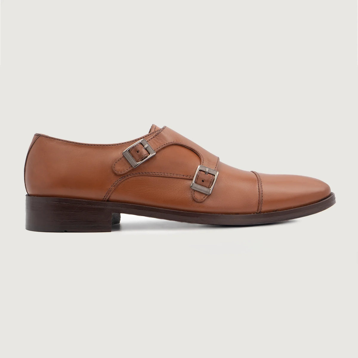 Tan Full-Grain leather Shoes - Construcción cosida Goodyear y puntera delantera