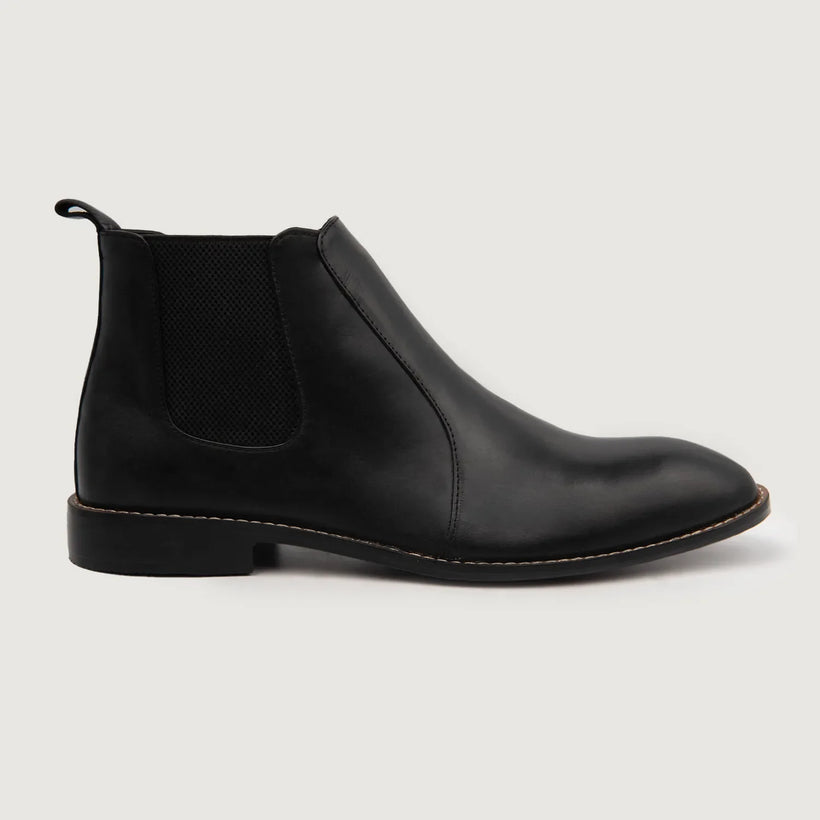 Clarkson Chelsea Negro Leather Boots para Hombre