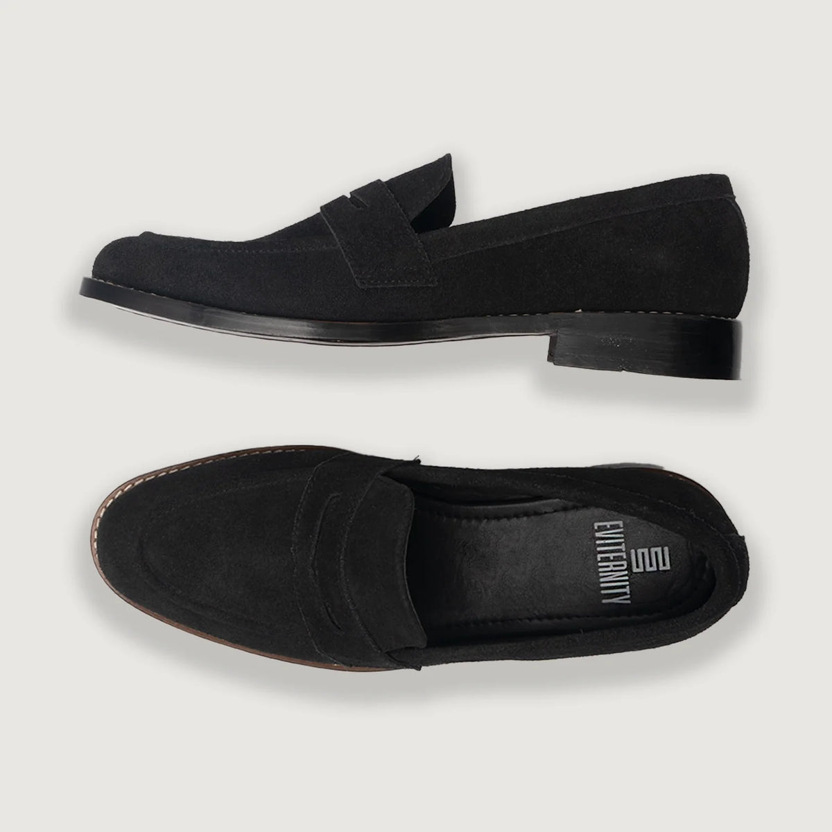 High-Traction Rubber Outsole & Lug Tread Pattern on Baxton Negro Suede Mocasines de cuero para Hombre For Men