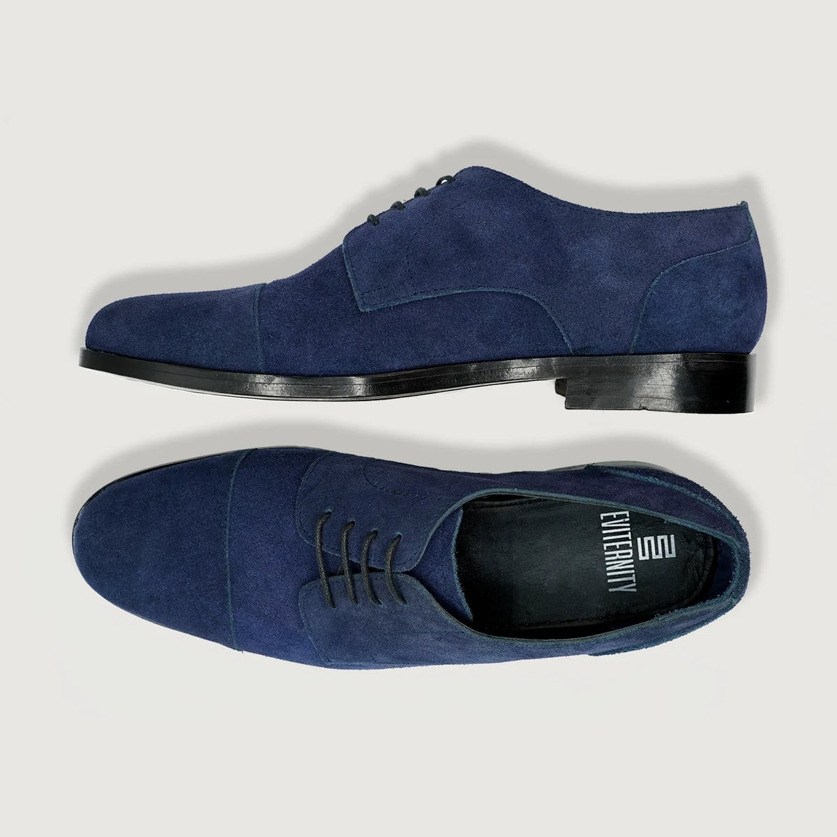 Attorney Derby Midnight Azul Suede Zapatos de cuero para Hombre For Men - Contrafuerte de talón reforzado y doble costura de precisión