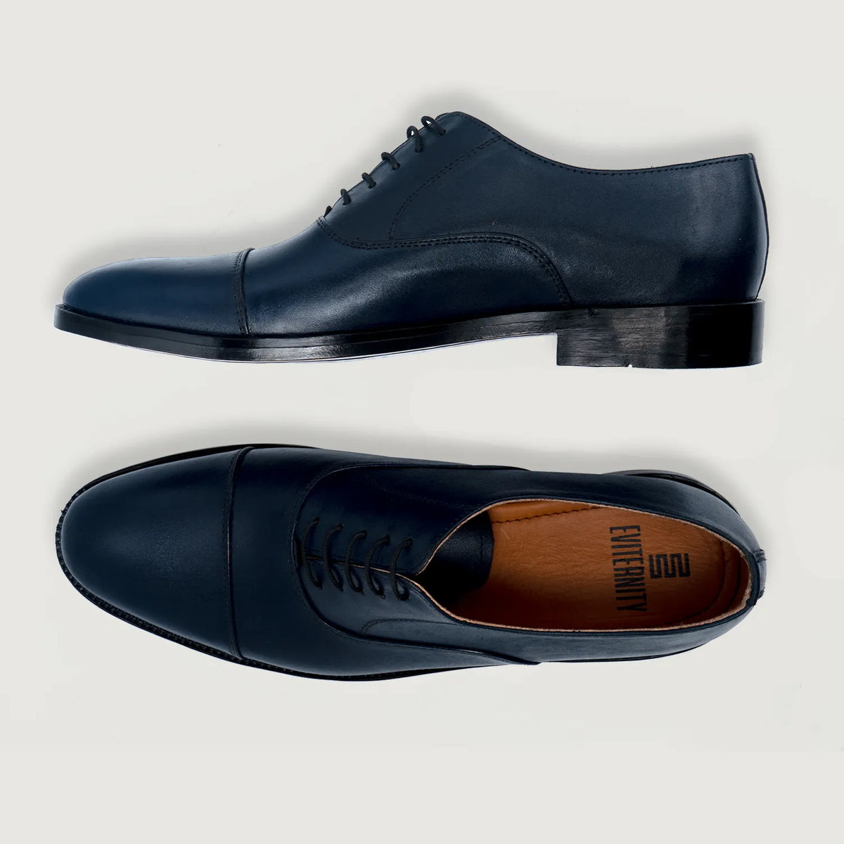 Professor Oxford Midnight Azul Zapatos de cuero para Hombre For Men - Contrafuerte de talón reforzado y doble costura de precisión