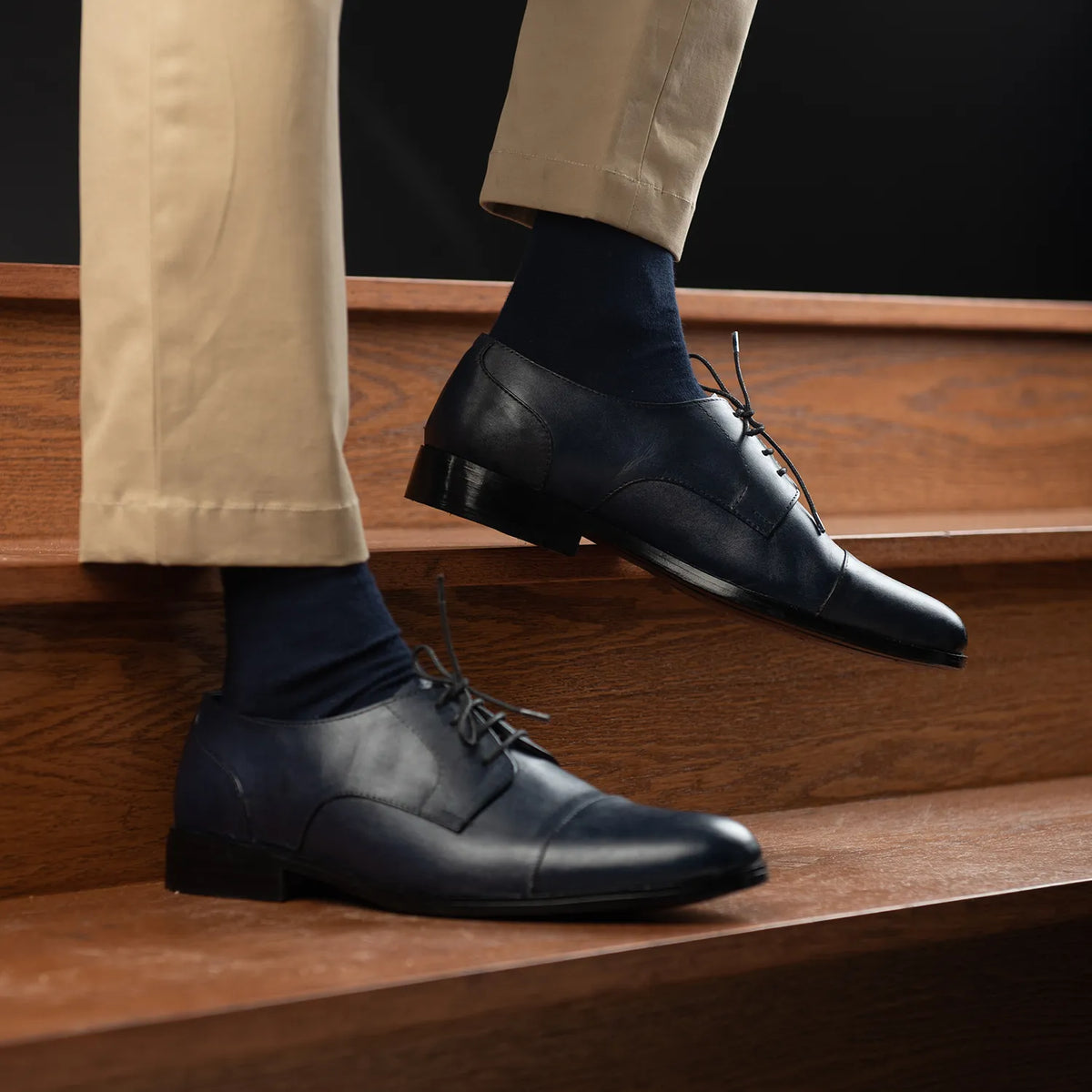 Orlaven Attorney Derby Midnight Azul Zapatos de cuero para Hombre footwear image 9
