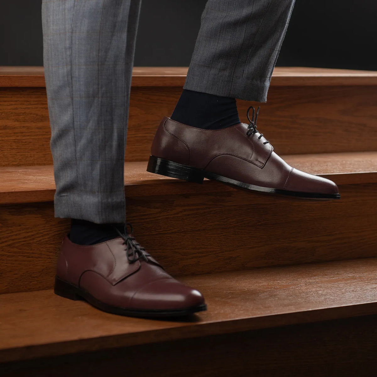 Orlaven Attorney Derby Granate Zapatos de cuero para Hombre footwear image 9