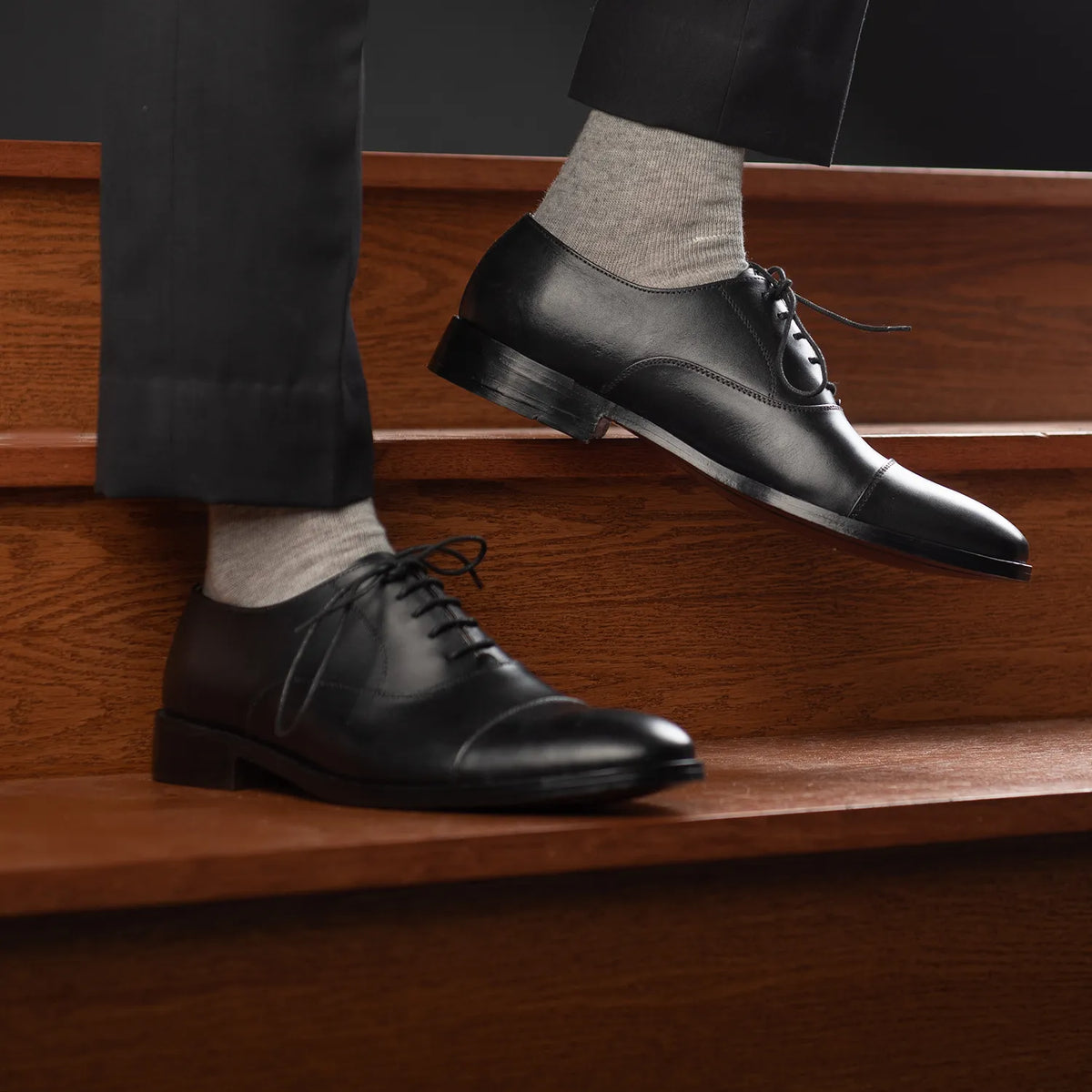 Orlaven Professor Oxford Negro Zapatos de cuero para Hombre footwear image 9