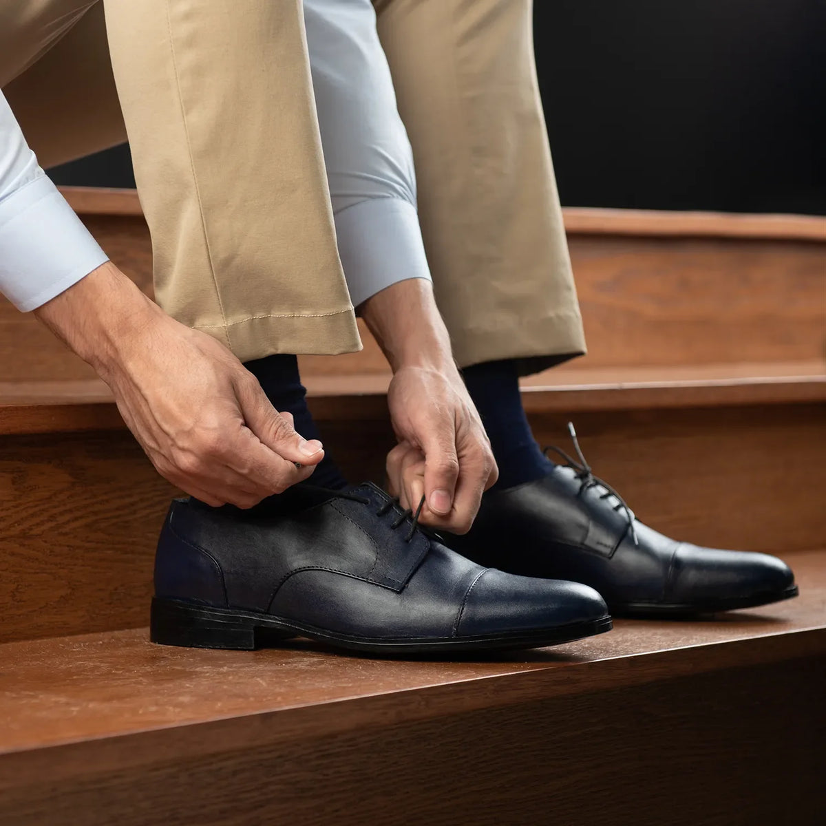 Orlaven Attorney Derby Midnight Azul Zapatos de cuero para Hombre footwear image 10