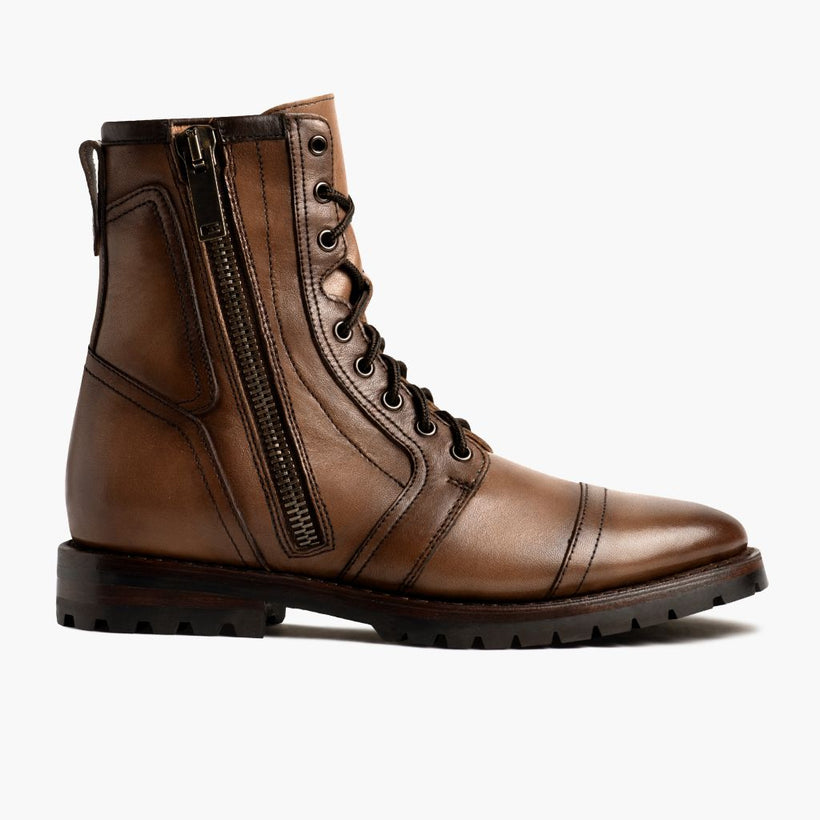 Casa Moto Amber Wheat Leather Boots para Hombre