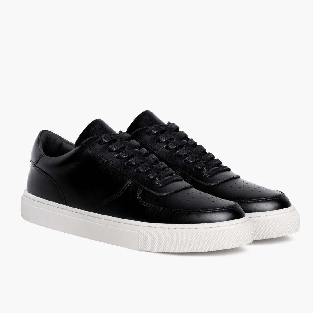 Court Negro Zapatillas de cuero para Hombre en cuero vacuno negro auténtico - Vista de perfil | Comprar online