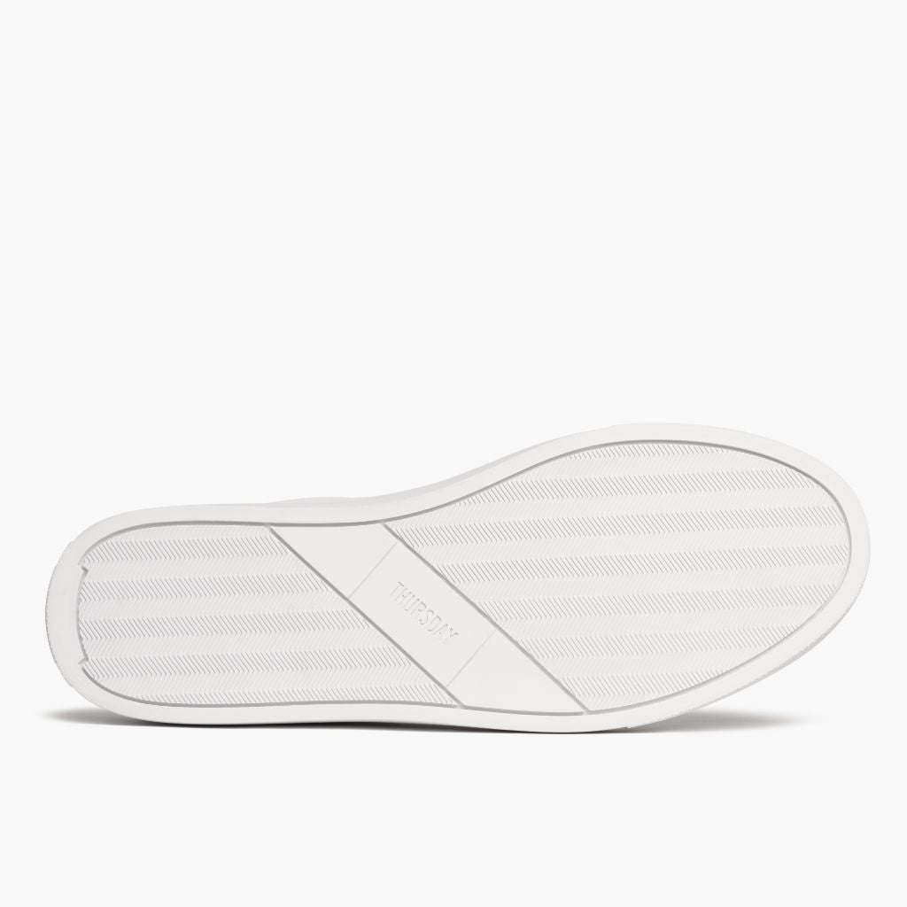 High-Traction Rubber Outsole & Lug Tread Pattern on Court Blanco Zapatillas de cuero para Hombre