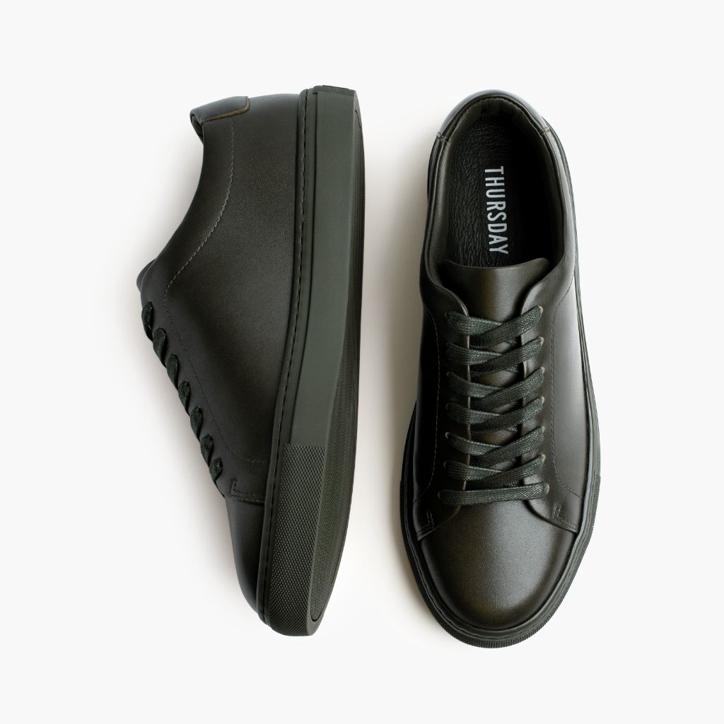 Encore Forest Zapatillas de cuero para Hombre - Contrafuerte de talón reforzado y doble costura de precisión