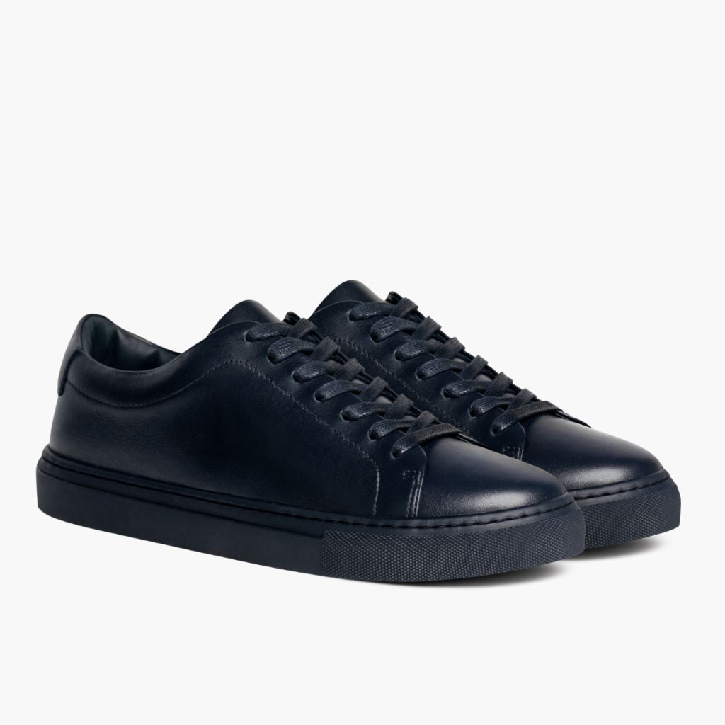 Encore Navy Zapatillas de cuero para Hombre in Navy Full-Grain Leather - Vista de perfil | Comprar online