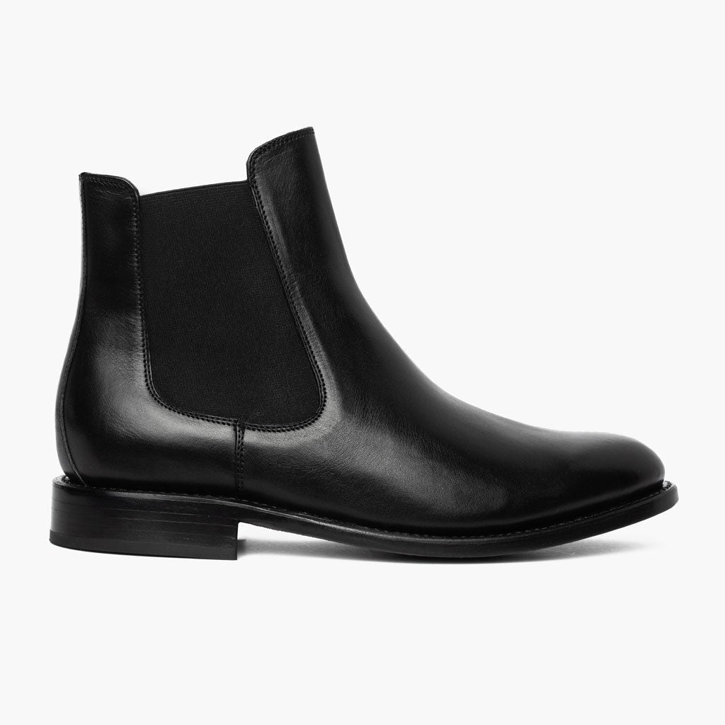 Black Full-Grain leather Boots - Construcción cosida Goodyear y puntera delantera