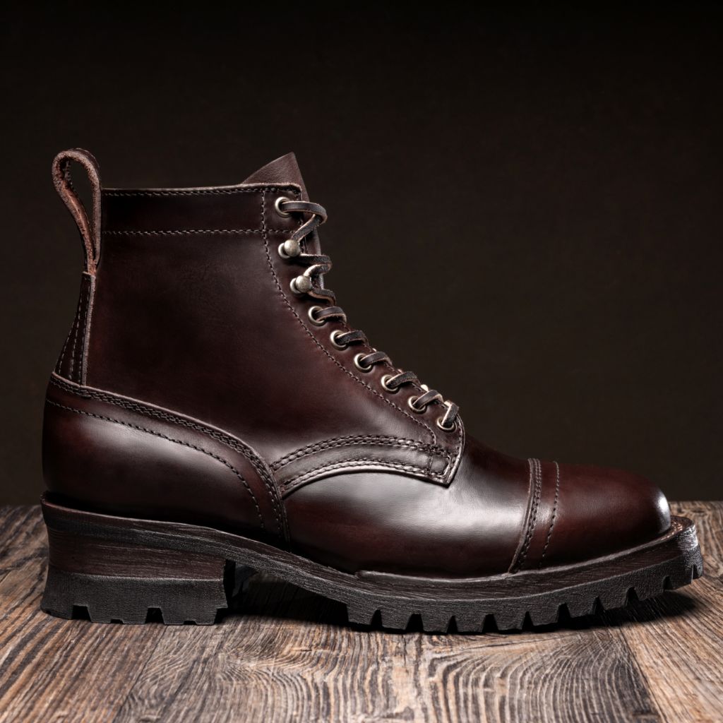 Brown Full-Grain leather Boots - Construcción cosida Goodyear y puntera delantera