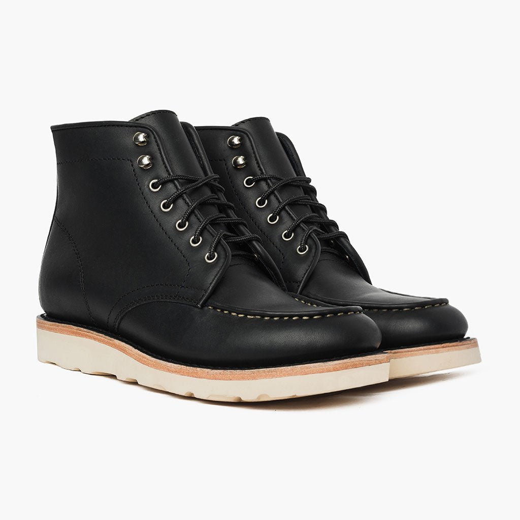 Diplomat Negro Mate Botas de cuero para Hombre en cuero vacuno negro auténtico - Vista de perfil | Comprar online