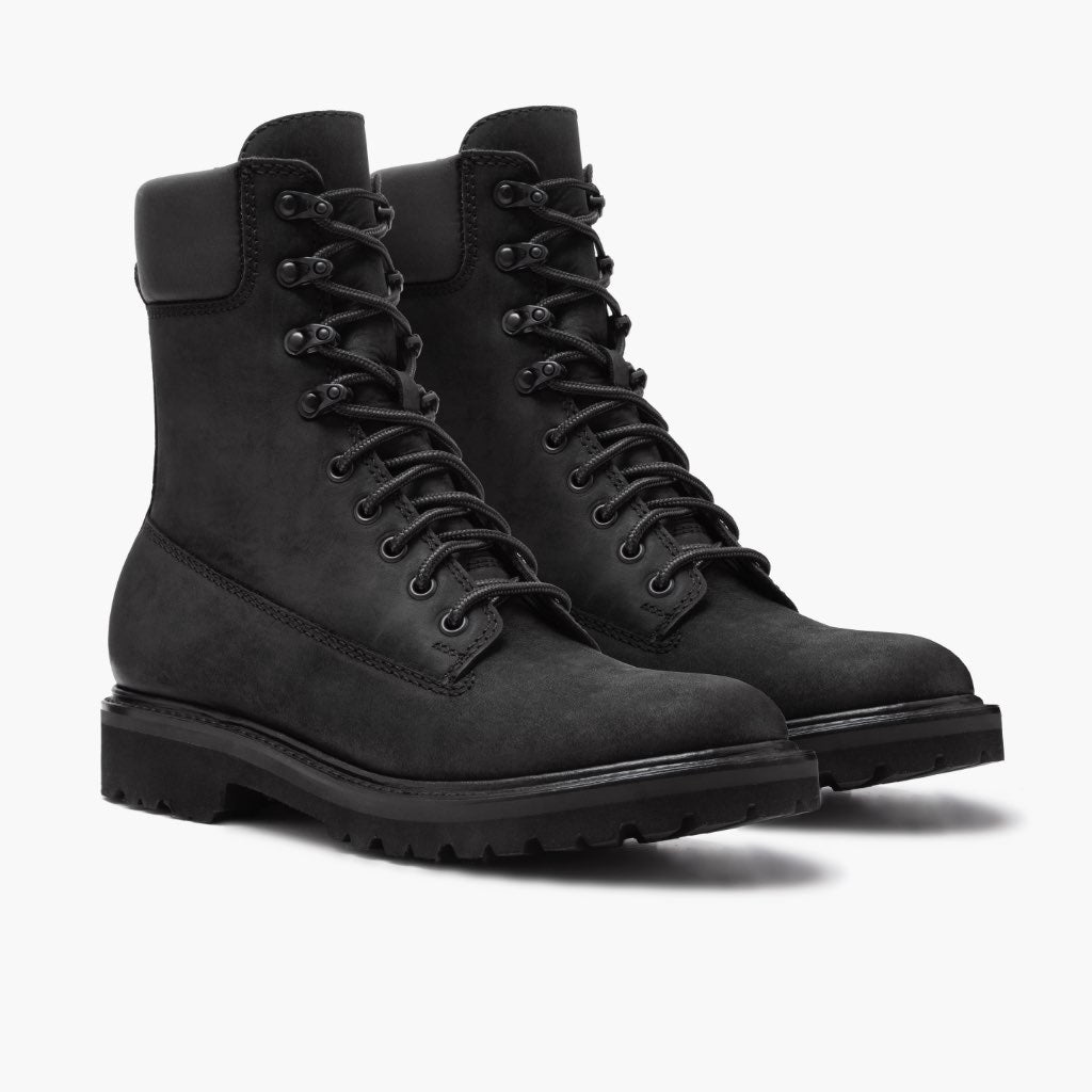 Explorer Negro Mate Botas de cuero para Hombre en cuero vacuno negro auténtico - Vista de perfil | Comprar online
