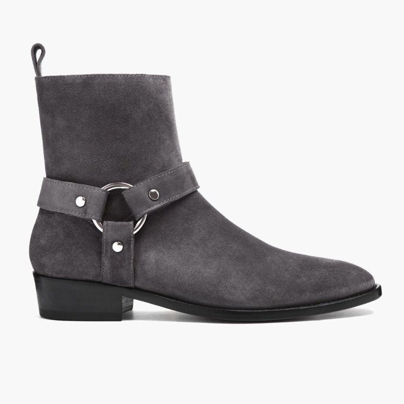 Harness Gris Suede Botas de cuero para Hombre