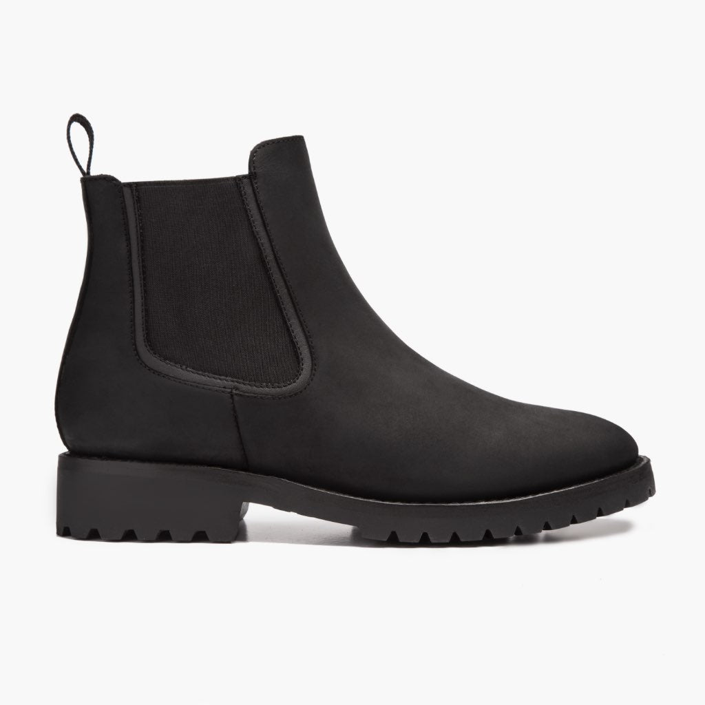 Black Full-Grain leather Boots - Construcción cosida Goodyear y puntera delantera