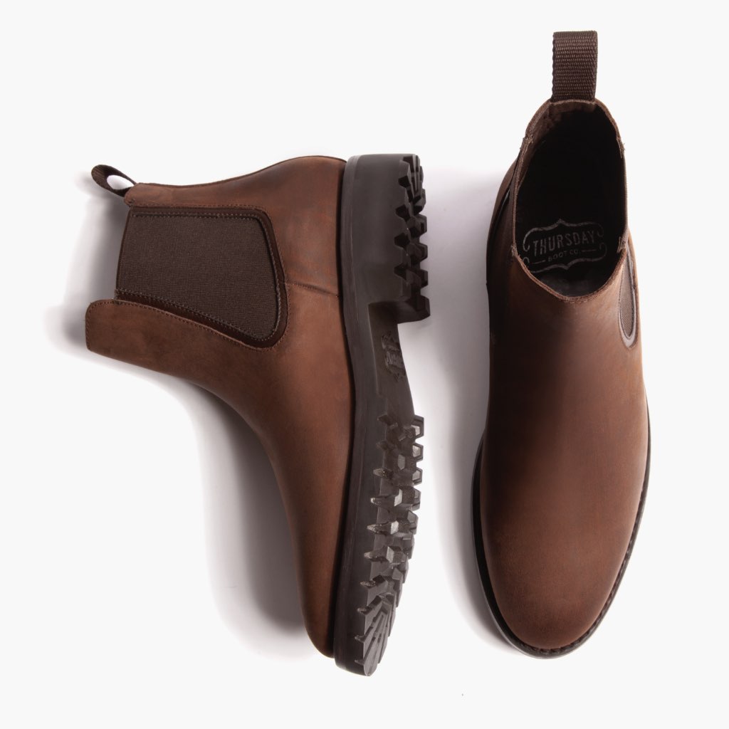 Legend Bourbon Botas de cuero para Hombre - Contrafuerte de talón reforzado y doble costura de precisión
