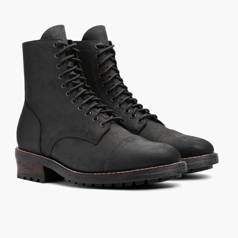 Logger Negro Mate Botas de cuero para Hombre
