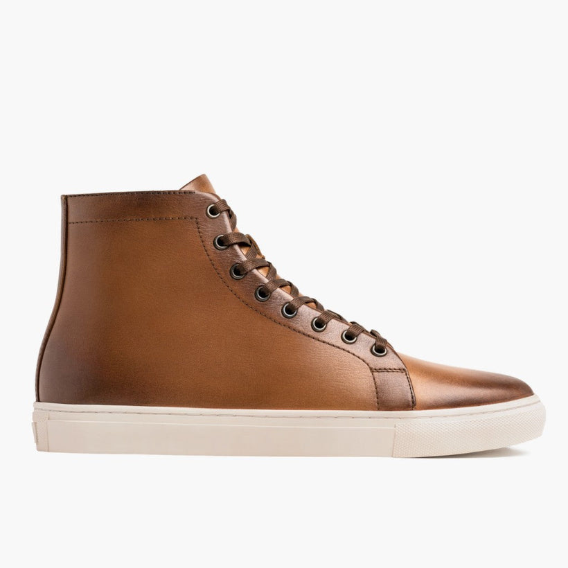 Premier High Top Toffee Leather Sneakers para Hombre