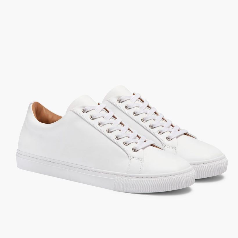Premier Low Top Blanco Leather Sneakers para Hombre