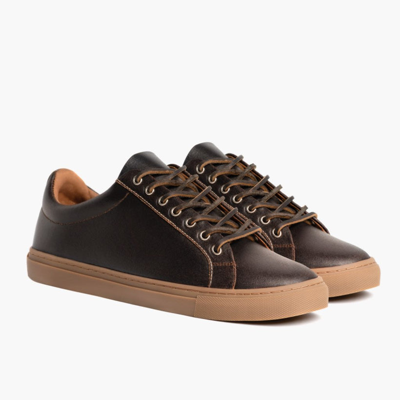 Premier Low Top Cacao Leather Sneakers para Hombre