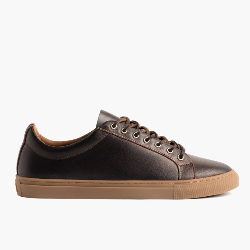 Premier Low Top Cacao Leather Sneakers para Hombre