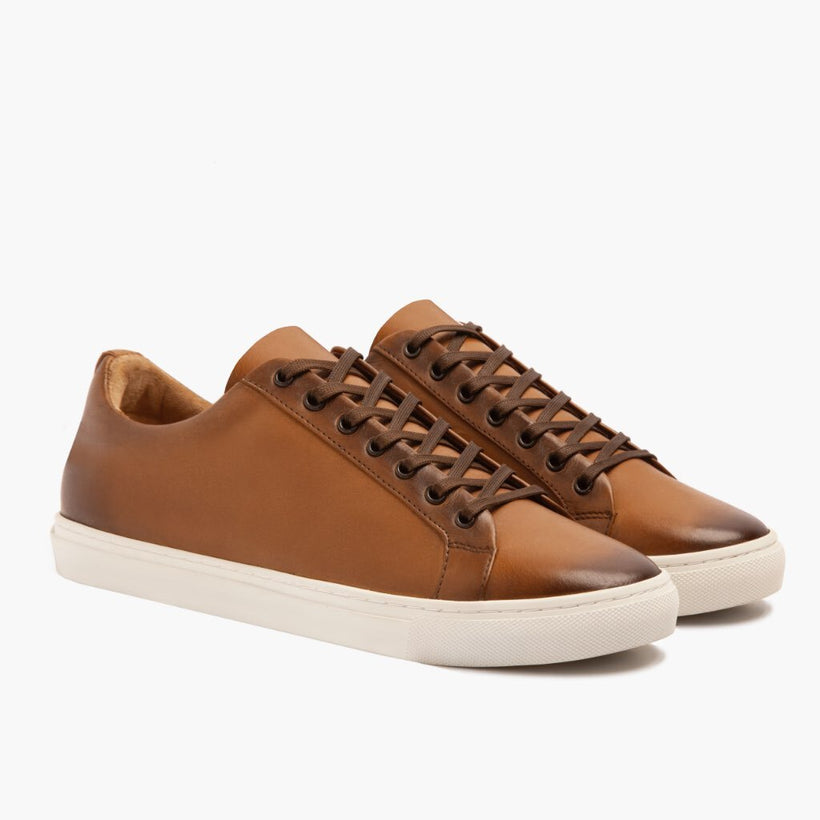 Premier Low Top Toffee Leather Sneakers para Hombre