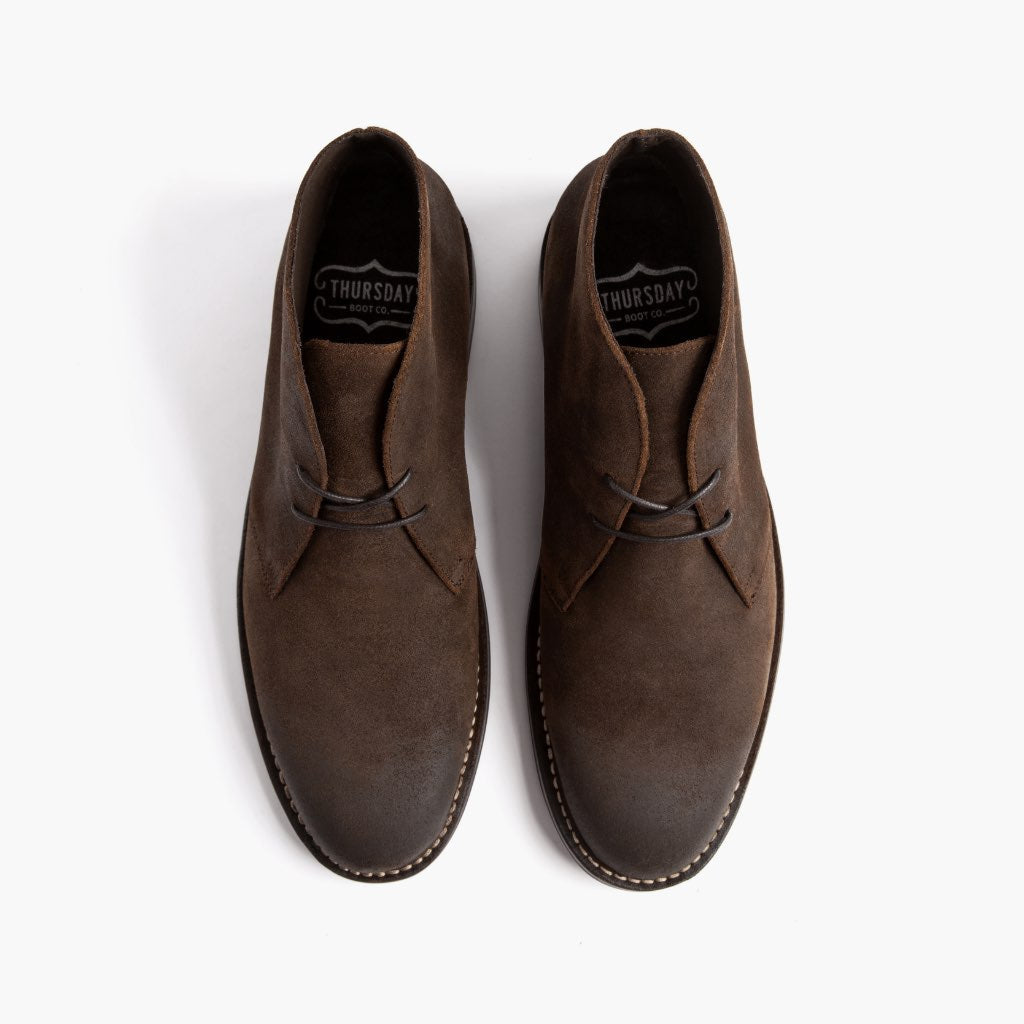 Scout Moca Botas de cuero para Hombre For Men - Contrafuerte de talón reforzado y doble costura de precisión