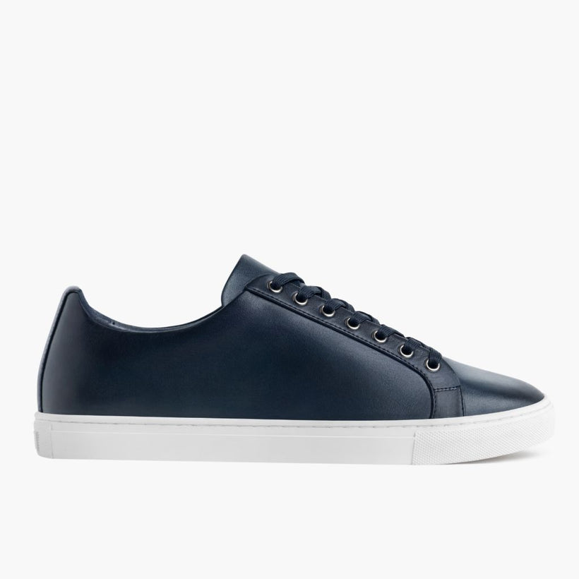Premier Low Top Deep Azul Leather Sneakers para Hombre