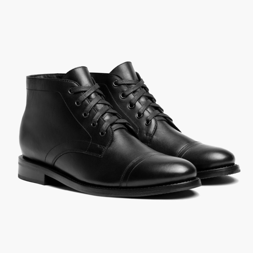 Cadet Negro Botas de cuero para Hombre en cuero vacuno negro auténtico - Vista de perfil | Comprar online