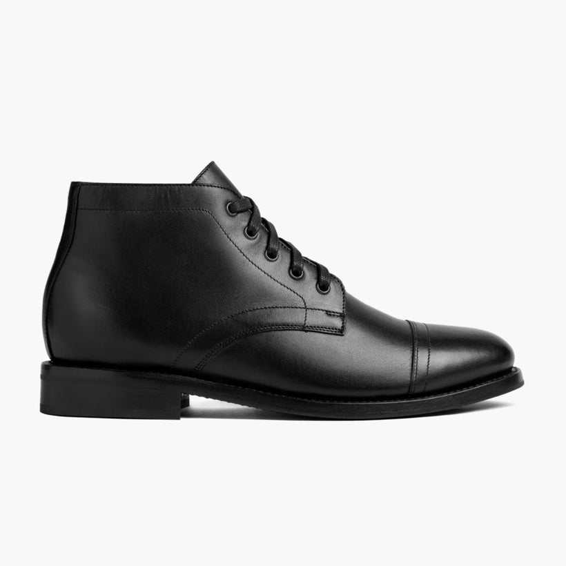 Cadet Negro Botas de cuero para Hombre