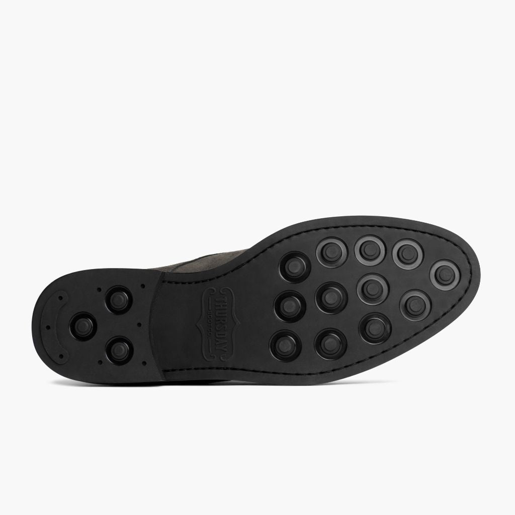 High-Traction Rubber Outsole & Lug Tread Pattern on Cadet Gris Sombra Botas de cuero para Hombre