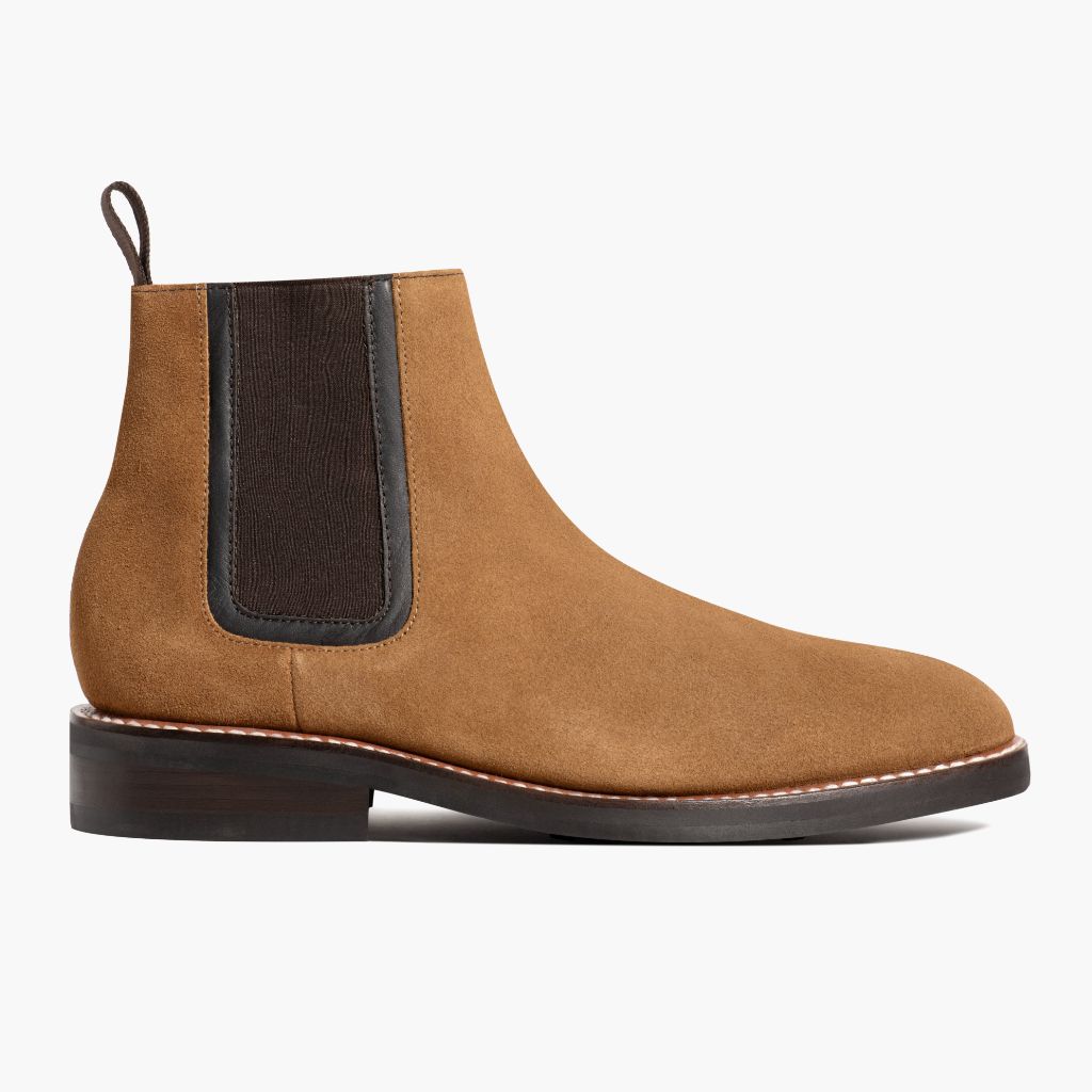 Classic Goatskin Suede Leather Boots - Construcción cosida Goodyear y puntera delantera
