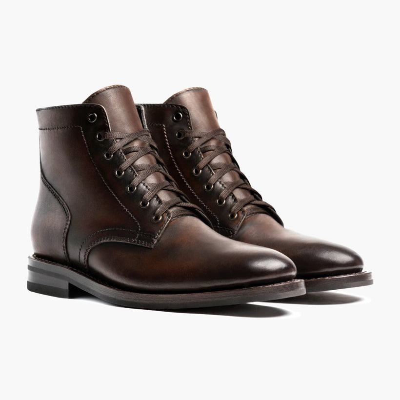 President Negro Coffee Leather Boots para Hombre