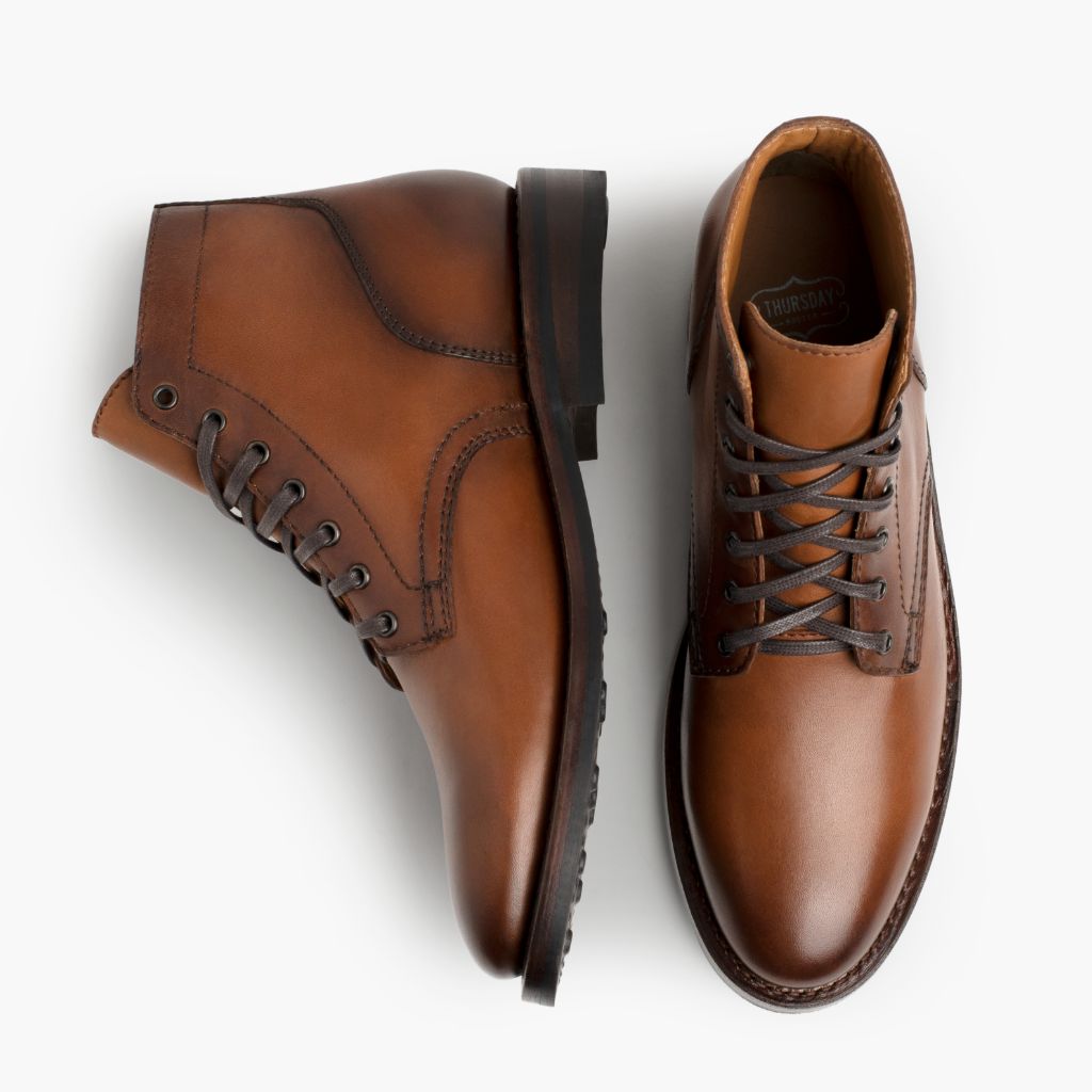 President Brandy Botas de cuero para Hombre For Men - Contrafuerte de talón reforzado y doble costura de precisión