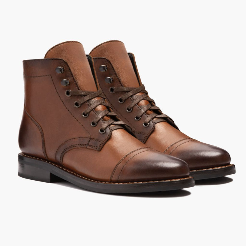 Captain Brandy Leather Boots para Mujer