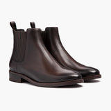 Black Full-Grain leather Boots - Goodyear Welt Construction & Front Toe Box Detail