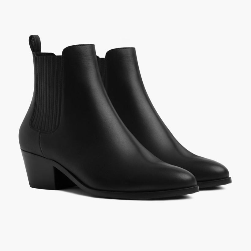 Dreamer Bootie Negro Botas de cuero para Mujer