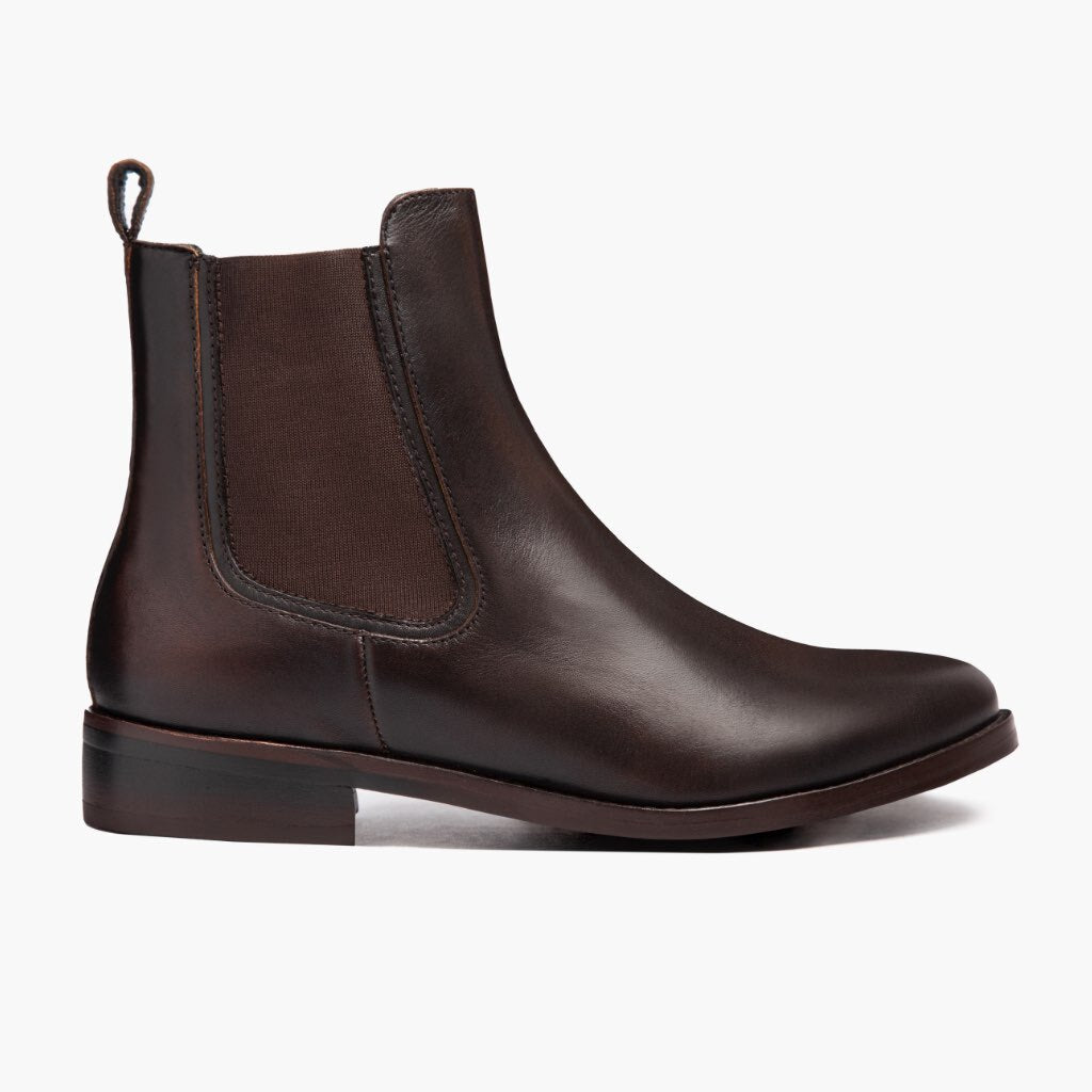 Duchess Café Negro Botas de cuero para Mujer en cuero vacuno negro auténtico - Vista de perfil | Comprar online