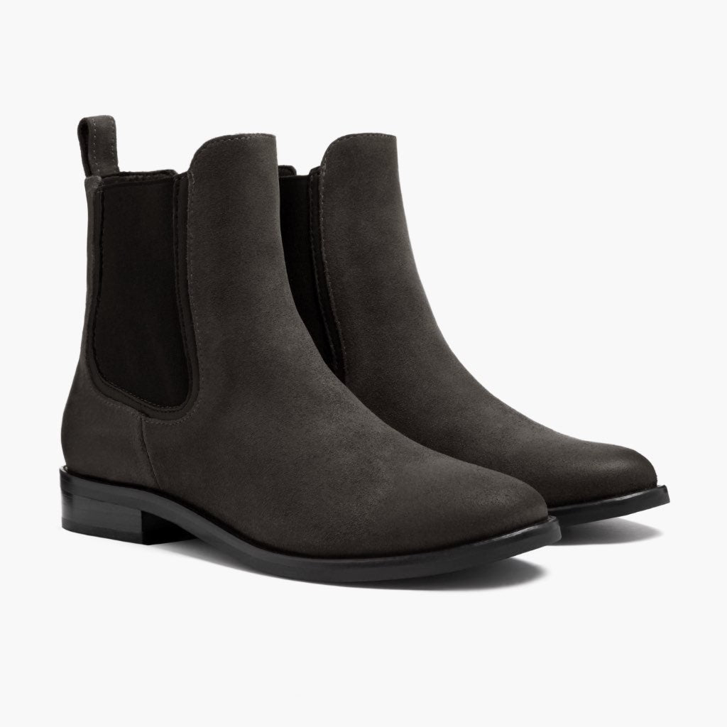Grey Full-Grain leather Boots - Construcción cosida Goodyear y puntera delantera