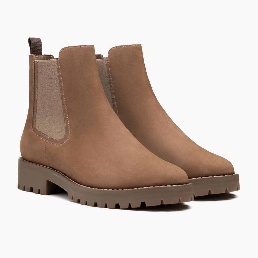 Legend Pebble Botas de cuero para Mujer - Construcción cosida Goodyear y puntera delantera