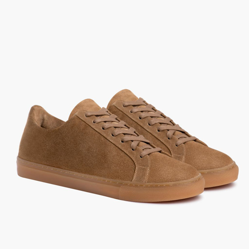 Premier Low Top Camel Leather Sneakers para Mujer