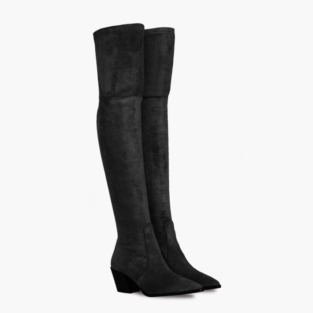 Black Full-Grain leather Boots - Construcción cosida Goodyear y puntera delantera