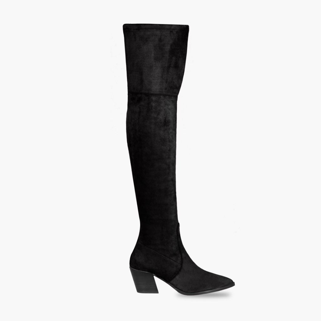 Tempest Negro Botas de cuero para Mujer en cuero vacuno negro auténtico - Vista de perfil | Comprar online