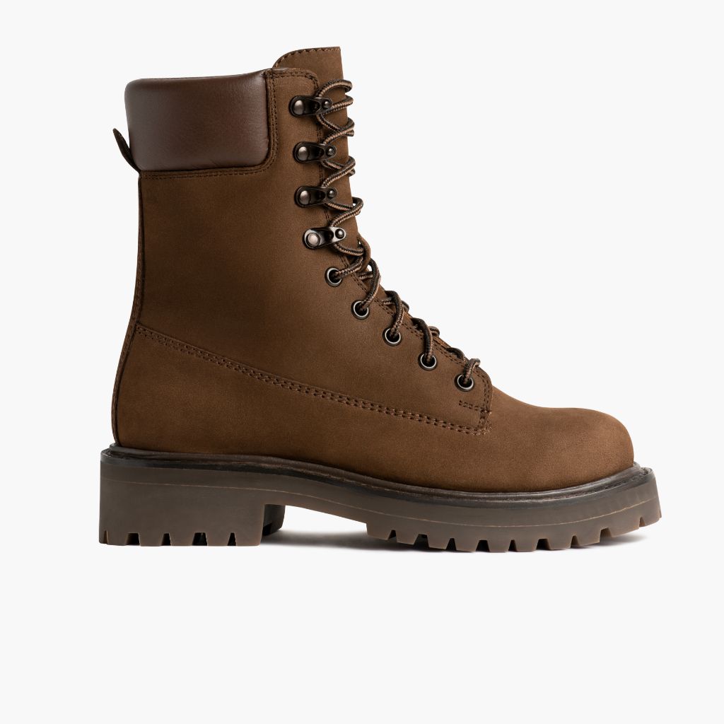 Explorer Tostado Matte Botas de cuero para Mujer in Tan Full-Grain Leather - Vista de perfil | Comprar online