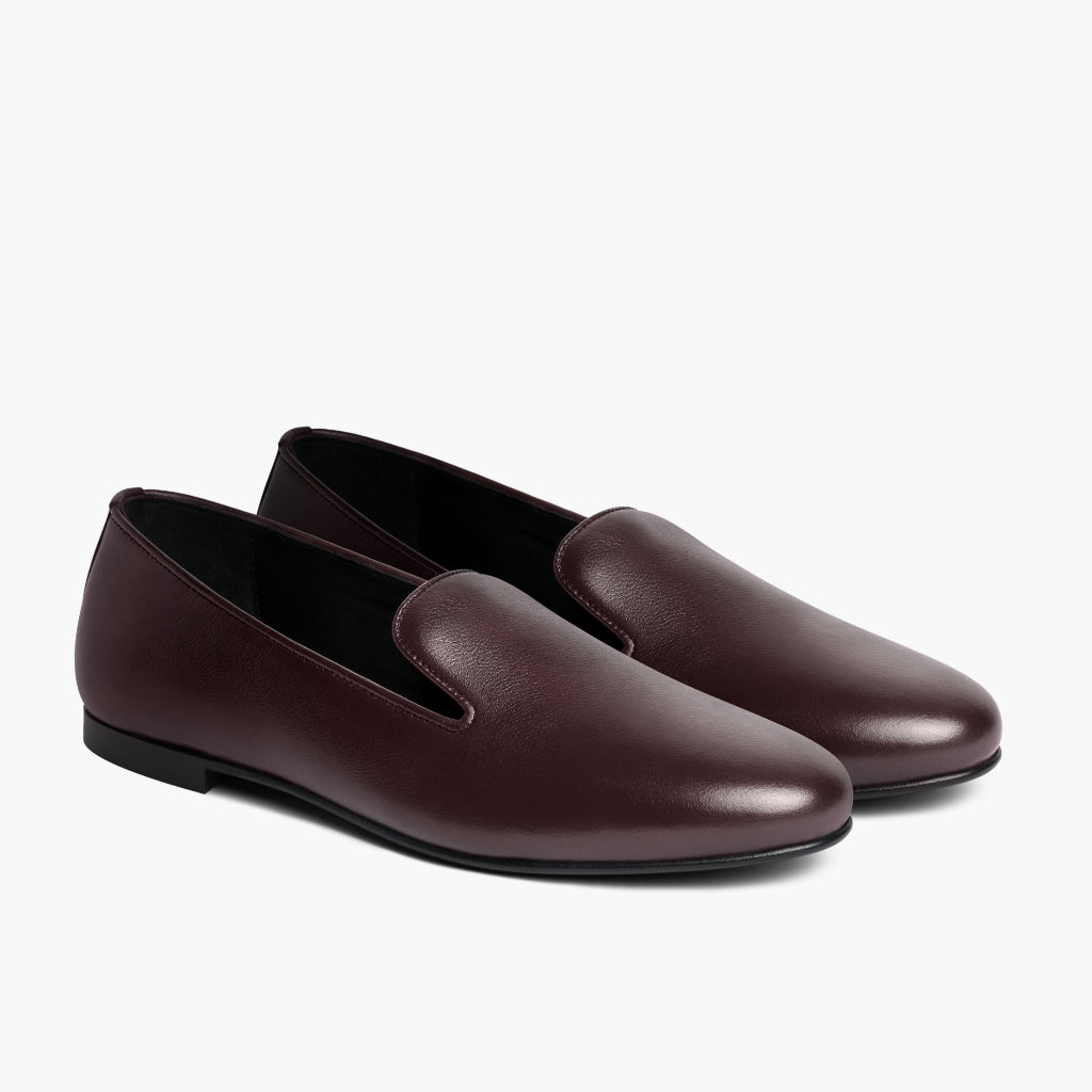 Eden Borgoña Botas de cuero para Mujer in Burgundy Full-Grain Leather - Vista de perfil | Comprar online