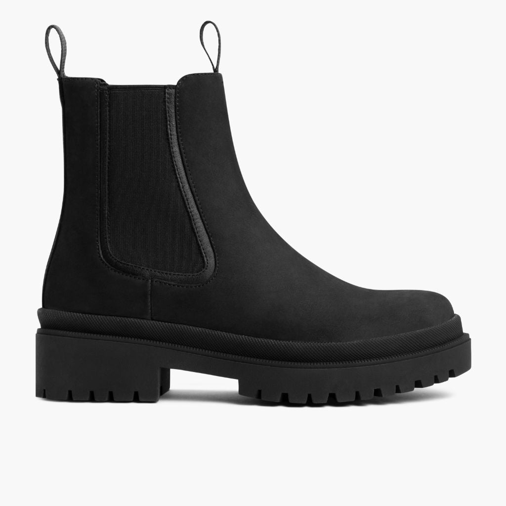 Legend Platform Negro Mate Botas de cuero para Mujer en cuero vacuno negro auténtico - Vista de perfil | Comprar online